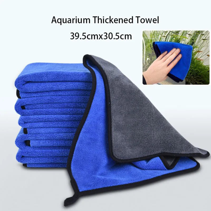 Fish Tank Cleaning Towel (Blue & Grey)