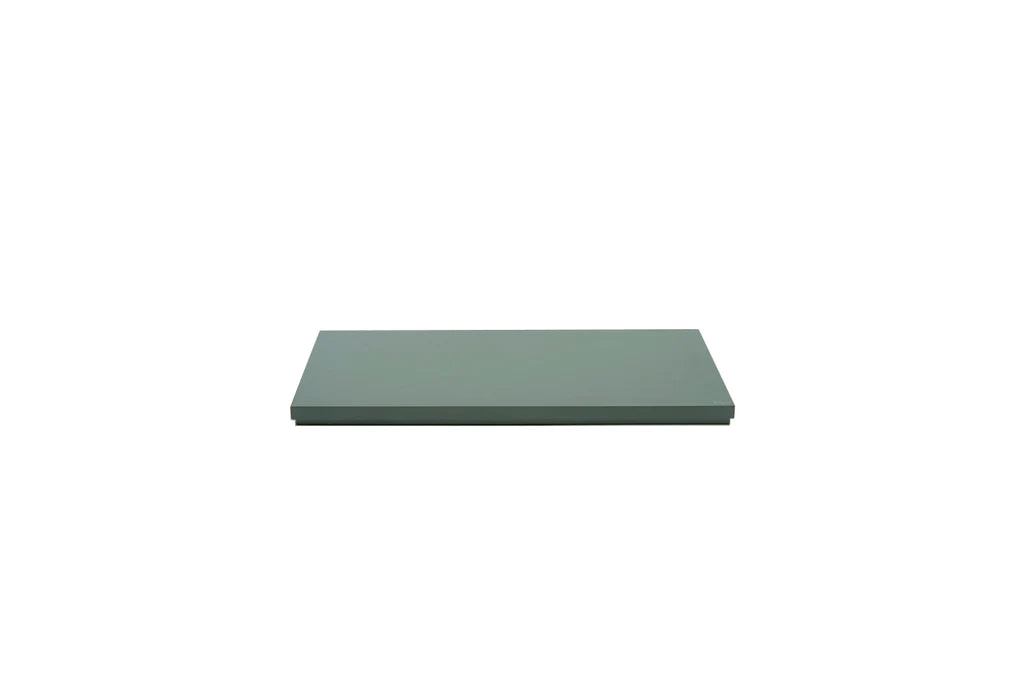 ADA Wood Base Board in gun metallic silver finish, designed for Cube Cabinet W45×D27, shown from a front angle on a white background