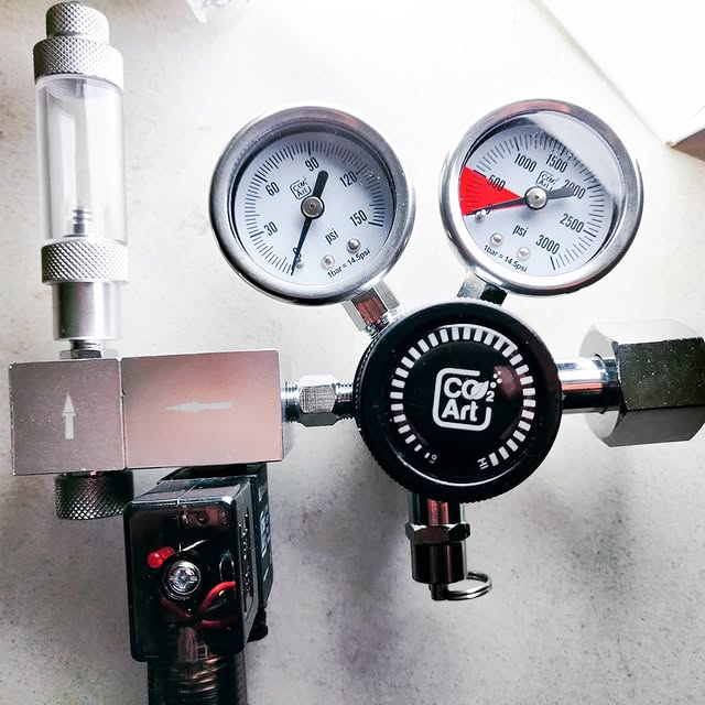 CO2 Art -PRO-Elite Series  V2- Aquarium CO2 Dual Stage Regulator with Integrated Solenoid
