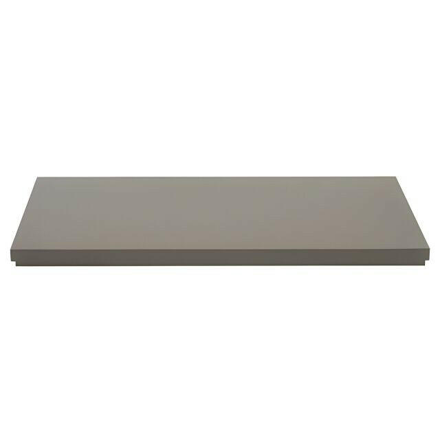 ADA Wood Base Board for Cube Cabinet 60P in gun metallic silver finish, rectangular design shown from a front angle on a white background