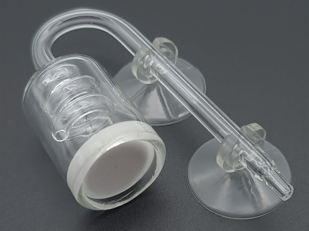 Glass Carbon Dioxide Diffuser with Spiral Bubble Counter