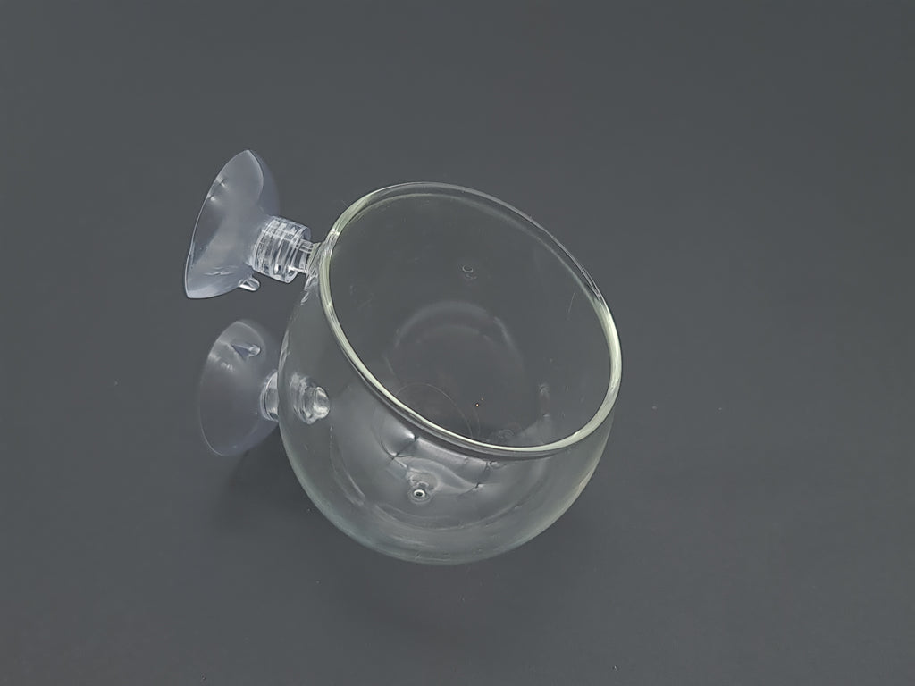Glass Cup with Suction Cups