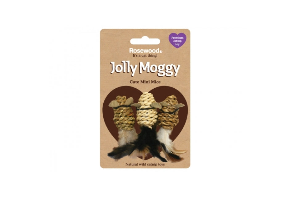 Jolly Moggy Mini Mice with natural wild Catnip