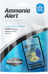 Seachem Ammonia Alert packaging showing the product card with continuous ammonia readings for freshwater and marine aquariums.