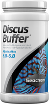 Seachem Discus Buffer 250 g container for creating the ideal Discus aquarium environment.
